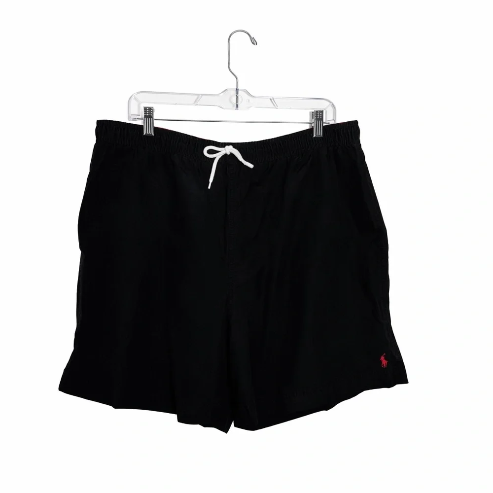 Polo Ralph Lauren Swim Trunks Men's XXL Black Traveler Mesh Lined